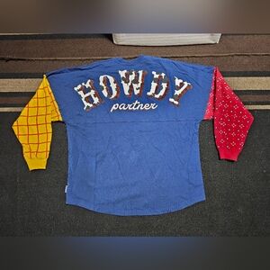 Disney Toy Story Woody Howdy Partner 25th Anniversary Spirit Jersey Adult Sz XL